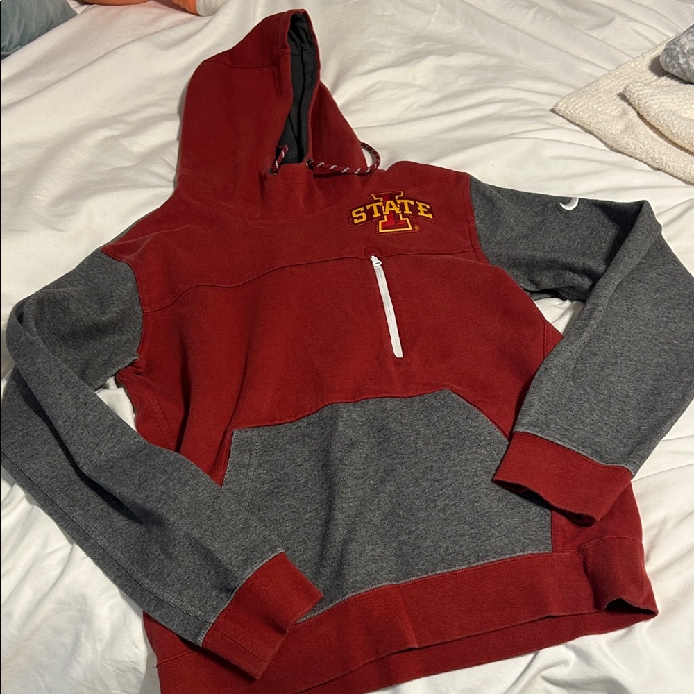 Nike Red and Gray Men's Sweater